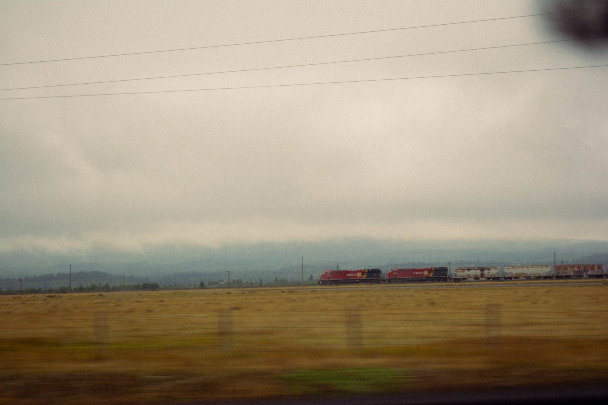 Train seen on the drive to Banff from Calgary